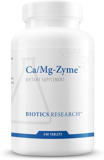 [BRSWIYL3AIFAACLC] Biotics Research Ca-Mg-Zyme Calcium Magnesium Formula, Highly Absorbable, Bone Support, Muscle Function, Nervous System Health 240T