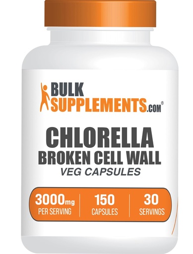 [BRSRM2YBCQPB6HL7] BulkSupplements.com Chlorella Capsules - Broken Cell Wall, Chlorella Supplement - Superfood Supplement, Vegan & Gluten Free, 5 Capsules per Serving, 150 Count (Pack of 1)
