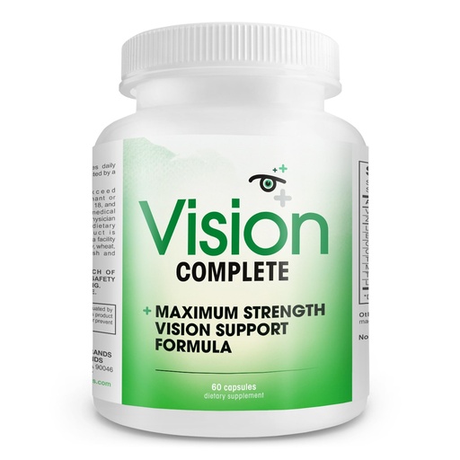 [BRSWIHYDAAFQCFDI] Vision Complete Natural Eye Support Formula Maximum Strength Vision Support Blend of Lutein in One Daily Vision Supplement.