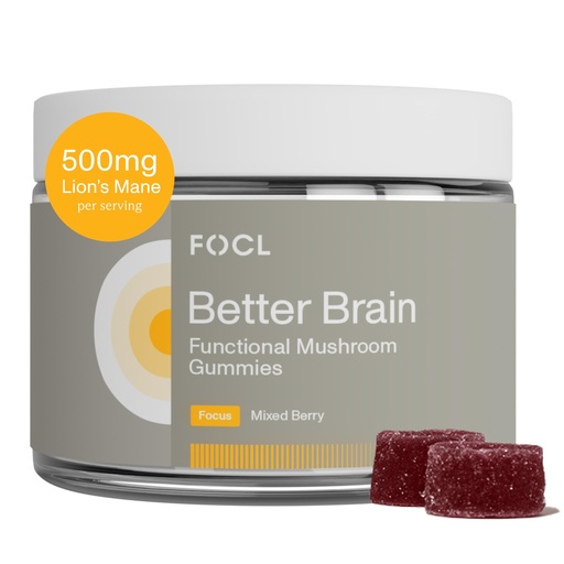 [BRSROCQ5CIPAOHI7] Lion's Mane Mushroom Gummies - Mushroom Supplement, 30 Gummies | Vegan lion's mane gummies with reishi and cordyceps to support focus, memory, cognitive function and daily energy.