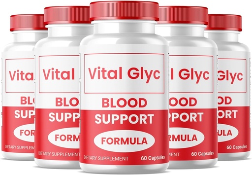 [BRSRAHA3BUGRAALV] (5 Pack) Vital Glyc Kapsle, Oficiální Krevní Support Formule, Krevní Vessel Cleaner, Glyco Optimizer Pills, Podporuje celkové zdraví & Wellness, Vital dodatek prášek (300 Kapsle)