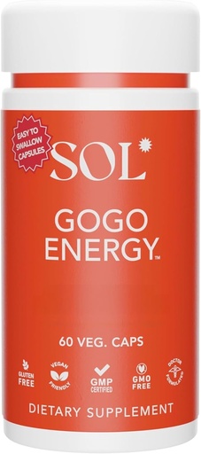 [BRSROFD6CV6WM3LK] Дополнение GoGo Energy: натуральная энергия, регулирование кортизола, поддержка фокуса, травяная альтернатива для мужчин и женщин