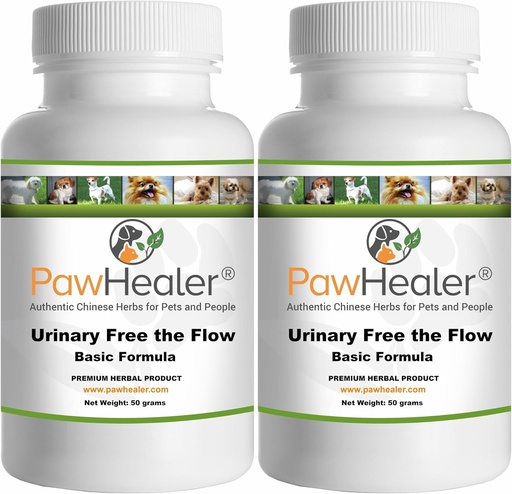 [BRSWGZYBOYCGE3AZ] Urinary Free The Flow-Basic - Bladder Stones Dogs - 2 Pack - Natural Remedy Stone Prevention in Dogs - 50 Grams/ea -Herbal Powder - Mix into Food