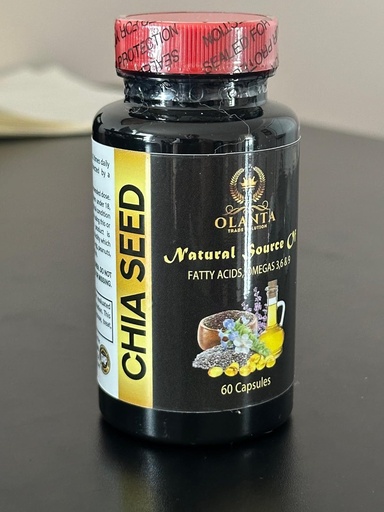 [BRSRAEAOC56RQ2DJ] Omega 3 Fatty acids for Women - CHIA Seed - Energy Supplements for Menopause, Digestive enzymes for Women, Chia Seeds with Omega-3-1 Bottle 60 Softgels