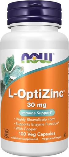 [BRSWIZL6OEGQ2DY3] NYT Lisäravinteet, L-OptiZinc® 30 mg kuparilla, Erittäin biologisesti saatavilla muodossa, Immuunituki*, 100 Veg kapselia