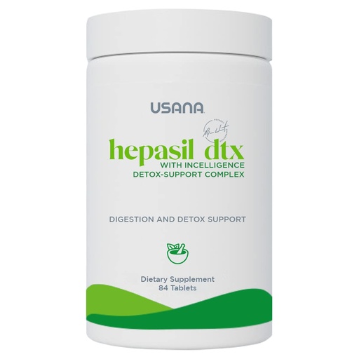 [BRSWIZILBEFRWE3C] USANA - Hepasil DTX with InCelligence - 84 Tablets - 28-Day Supply | Contains InCelligence Detox-Support Complex, Green Tea, Milk Thistle, Broccoli and Olive Fruit Extract Blend