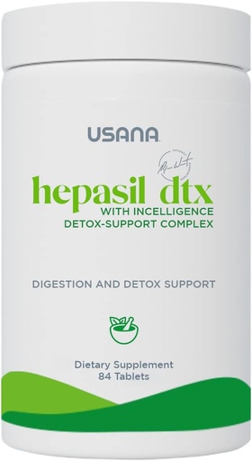 [BRSWIZILBEFRWE3C] USANA - Hepasil DTX with InCelligence - Support Complex for Comprehensive Health, Protection, Wellness & Vitality - 84 Tablets (28-Day Supply)
