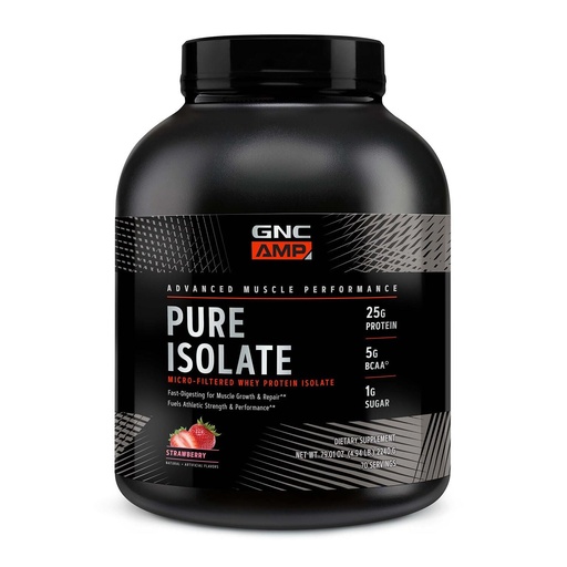 [BRSW2CAOOIIWYFDX] GNC AMP Pure Isolate Whey Protein - Strawberry (70 Servings)