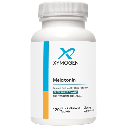 [BRSRMGQTCQIQY3L2] XYMOGEN Melatonin - 3 mg Melatonin Supplement - Sleep Pattern & Circadian Rhythm Support - Quick-Dissolve Tablet - Vegan & Gluten-Free - Peppermint Flavor - 120 Tablets