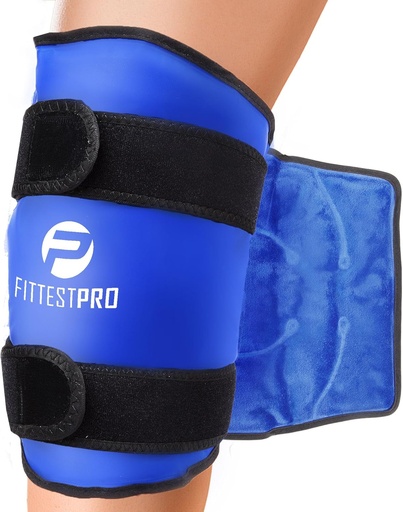 [BRSROGQ6BYIWACLK] Fittest Pro Knee Ice Pack Wrap for Pain Relief, Reusable Hot and Cold Therapy Wrap for Swelling, Recovery, and Therapy for Arthritis, Meniscus Tear and ACL