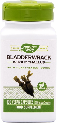 [BRSWIYT3BIDG2DY3] Nature's Way Bladderwrack - 100 Cápsulas Vegetarianas