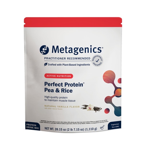 [BRSWYH3RCUMQECDL] Metagenics Perfect Protein Pea & Rice - Plant-Based Protein Powder with 20g Protein & 3.5g BCAAs - Supports Muscle Growth & Recovery - Non-GMO, Gluten-Free, Dairy-Free - Vanilla - 30 Servings