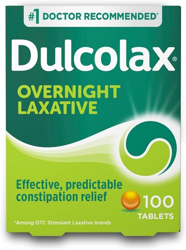 [BRSWIYTZOV5AYDLC] Dulcolax Stimulant Láxative Tablets, Predictable & Eficaz Relieves Straining & Bloating, Bisacodyl 5 mg, 100 Condes