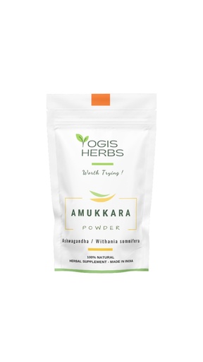 [BRSWECQQBV5WMDTX] YOGIS HERBS Ashwagandha Root Powder, Amukkara (Withania somnifera) — Premium Single-Ingredient Adaptogen for Stress Relief, Sleep Support, Energy & Vitality — Stone-Ground, Sun-Dried Pure Indian Root