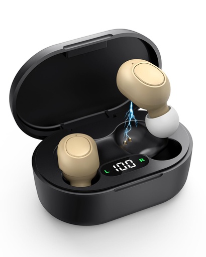 [BRSRAZTQCIAW2ETF] Hearing Aids for Seniors - Hearing Aid Rechargeable for Hearing Loss with Intelligent Noise Reduction,Invisible Audien Hearing Amplifier with Volume Control and Portable Charging Case