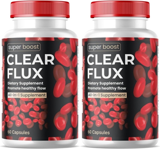 [BRSRAAY7PMGQOD34] (2 Pack) Clear Flux Supplement Detox Cleanse, Cápsulas Sangue Vaso Cleaner Support Advanced Formula, ClearFlux Cápsulas Força máxima Todas as vitaminas naturais Saúde (120 Cápsulas)