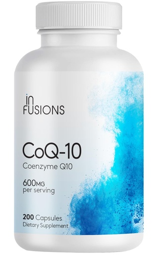 [BRSRA235CQNBQ3TO] Infusions Maximum Strength Pure CoQ10 600mg 200 Capsules High Absorption Gluten Free Non-GMO