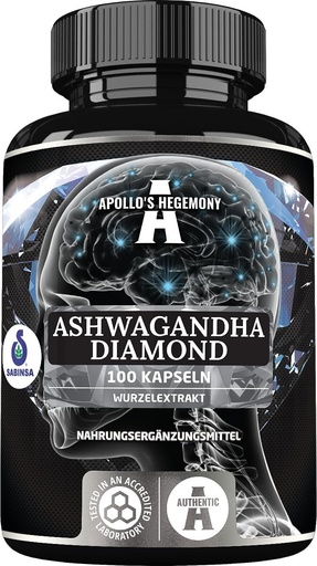 [BRSRAZIYA4GRA3A7] APOLLO'S HEGEMONY Ashwagandha Extract 568 mg per Tablet, 100 Vegan Tablets, 400 Servings per Package, Withania somnifera Extract Contains 7% withanolides, Support Memory and Concentration
