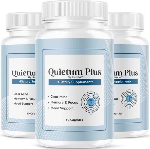 [BRSROCA7BYBAGELJ] (3 Pack) Quietum Plus - Officiell Quietum Plus Advanced Supplement Formula, Original Quietum Plus Recensioner, All Natural QuietumPlus Avancerad Formel för Hälsosamt öra, 180 kapslar för 3 månader