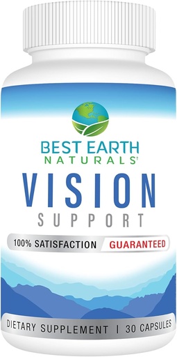 [BRSWGAT4CUJQOCT4] Vision Support Formula Supplement with Eye Vitamins, Lutein, Vitamin A, Quercetin and More - 30 Count