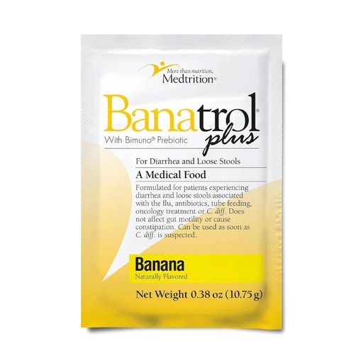[BRSROYYDOJ5RAHTA] Medtrition Banatrol Natural Anti-Diarrheal with Prebiotics, Relief from Chronic Diarrhea, IBS, Recurring Diarrhea, Clinically Supported Medical Food, Non-Constipating, 25 Servings (Banana)