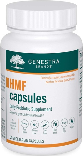 [BRSWIYIAAQHWICTG] Genestra Brands HMF Capsules ← Fórmula Probiótica para apoyar a Gut Flora saludable ← 60 cápsulas