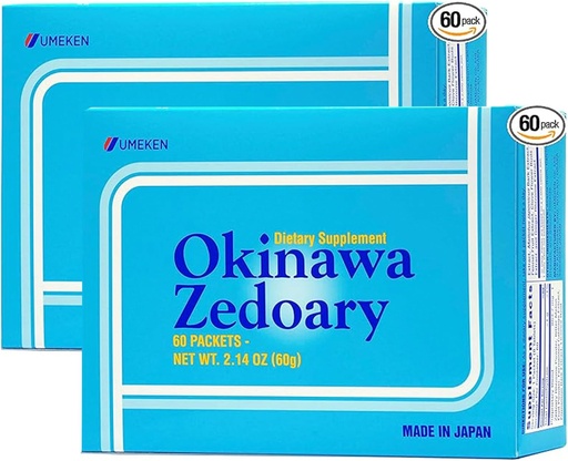 [BRSWGFI7CJ5AY2QU] Umeken Okinawa Zedoary Purple and White Turmeric with Fermented Cabbage Extract, Gut Health Supplements for Women and Men, Zedoary Root, Turmeric Supplement, 60 Count, Pack of 2