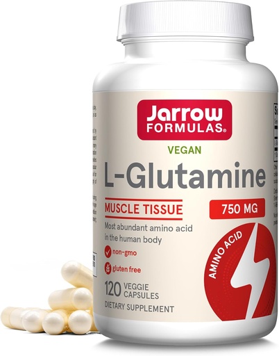 [BRSWIYTYC4DQI33K] Jarrow Formules 750毫克L-Glutanine, 饮食补充剂, Immune 和肌肉支持, 120 Veggie Capsules, 最多120天供应量