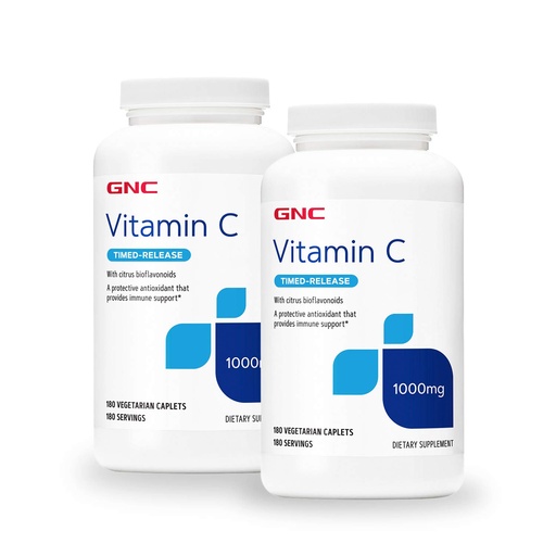 [BRSWYGIBOIBRQHIU] GNC Vitamin C Timed-Release 1000 mg - Twin Pack