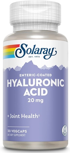 [BRSWIYTYO4GWECLK] SOLARAY Hyaluronic Acid | Helps Support Healthy Joint Comfort and Skin Health | with Vitamin C | 30 VegCaps