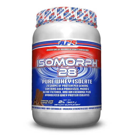 [BRSWGYYCPINAMHTJ] APS Nutrition Isomorph 28 Protein Powder | Pure Whey Isolate | Cold Pressed, Ultra- Filtered, & Ion Exchange Isolates | 28g Protein | 2 Pound (Chocolate Fudge Pop)