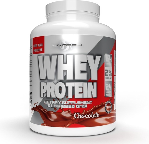 [BRSWY2YPBAARMCTK] Unitech USK | Whey Chocolate Powder | Muscle Repair & Support | Quality Protein with Essential Amino Acids, Enzymes & Minerals | Sports Supplement | Chocolate Flavor, 80oz