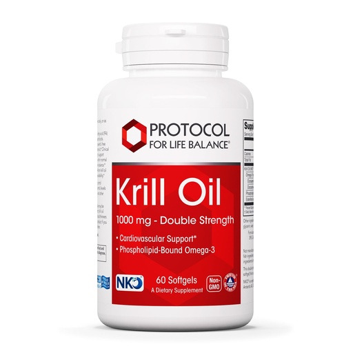 [BRSWKZD2BAFR6DLG] PROTOCOL FOR LIFE BALANCE Krill Oil 1,000mg - Extra Strength Krill Oil Supplement - DHA & EPA - with Astaxanthin - Support Heart, Brain, Joints - Non-GMO & Halal - 60 Softgels