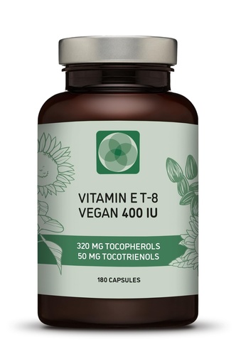 [BRSRMAI7OQBQ223G] Vitamin E - All 8 Tocopherols + Tocotrienols 400 IU Vegan - Alpha Tocopherol/Tocotrienol + Beta Tocopherol/Tocotrienol + Gamma Tocopherol/Tocotrienol + Delta Tocopherol/Tocotrienol (180)