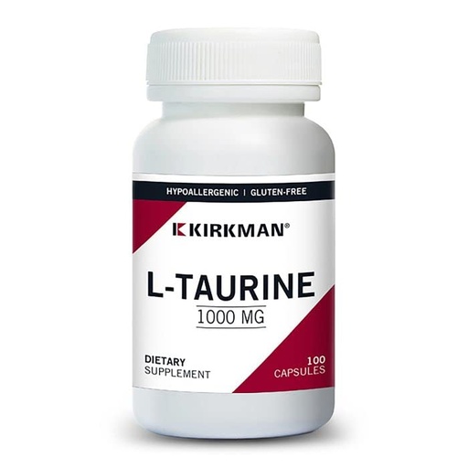 [BRSWI2QADEAWOELA] Kirkman L-Taurine 1000 mg - Hypoallergenic | 100 Vegetarian Capsules
