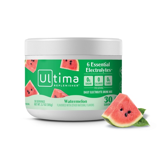 [BRSWYFT5DINBE3LP] Ultima Replenisher Daily Electrolyte Powder Drink Mix – Watermelon, 30 Servings Canister – Zero Sugar Hydration Powder with 6 Electrolytes & Minerals – Sugar Free, Plant-Based & Keto Friendly