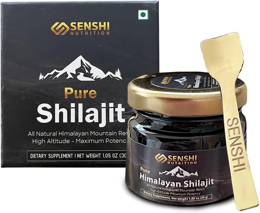 [BRSROHD5DENBEFA2] Shilajit - All Natural Maximum Potency Himalayan Mountain Resin from High Altitude - 100% Pure Shilajit with Fulvic Acid & 85+ Trace Minerals Complex - 1 oz / 30 g with Free Spoon Included