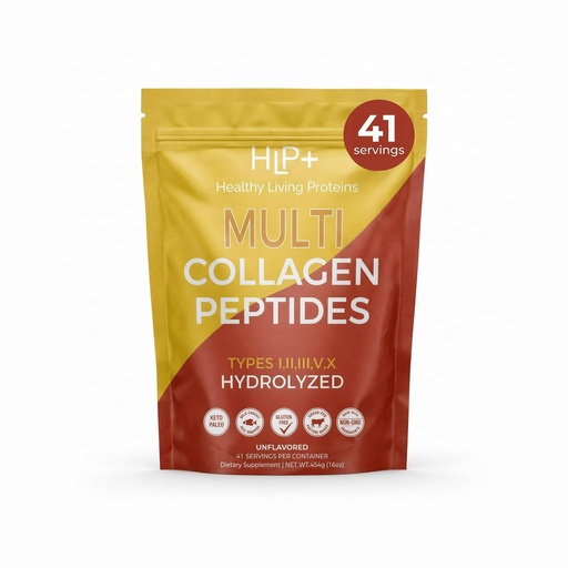[BRSWGBAEBF6QICD6] Healthy Living Proteins | Multi Hydrolyzed Collagen Peptides Type I, II, III, V, & X | Grass Fed Bovine, Wild Caught Marine, Free Range Chicken | Gluten Free (Unflavored, 1 Pound (Pack of 1))
