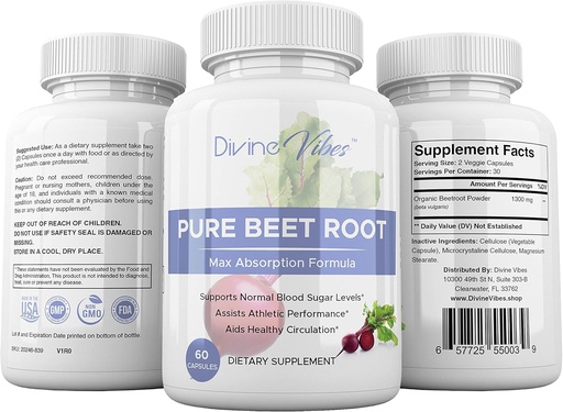 [BRSW2YL7AQBBQYIZ] Beet Juur Kapslid - 1300mg Per Serving - Beet Juur Pulber Kapslid - Peedipulber toetab vererõhku, sportlikku sooritust, seedimist, immuunsüsteemi (puhas, mitte-GMO, gluteenivaba)