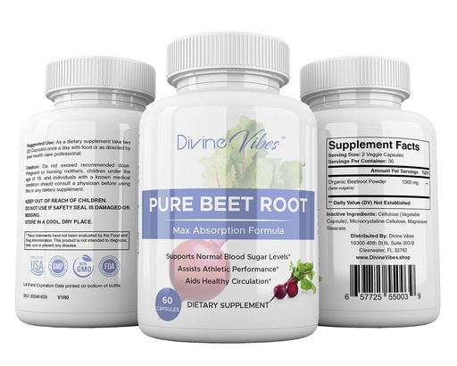 [BRSW2YL7AQBBQYIZ] Beet Root Capsules - 1300mg Per Serving - Beet Root Powder Capsules - Beetroot Powder Supports Blood Pressure, Athletic Performance, Digestive, Immune System (Pure, Non-GMO, Gluten Free)