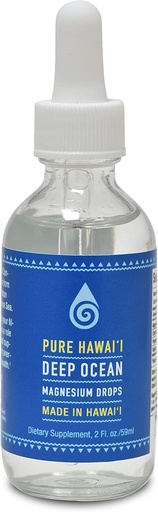 [BRSW2Z3QCAGWOCLP] Pure Hawaii Deep Ocean Magnezyum Drops - Hawaii'de yapılır - Diğer Trace Mineralleri ile - Sıvı 2 Fl. Oz. - Beyin'deki Yardımlar, Mood. Kas, Nerve, & Cardiovascular Health