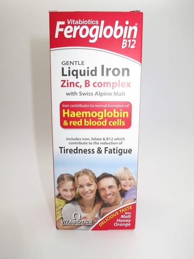[BRSWK2YDAZ6QC3LI] Feroglobin Vitabiotics -B12 Iron Supplement Liquid 200Ml by Feroglobin