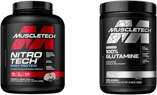 [BRSROCYFDEFAGDLJ] Muscletech Whey Proteine pulbere Nitro-Tech Proteina Whey Izolat & Glutamina pulbere 100% Pur L Glutamina pulbere 