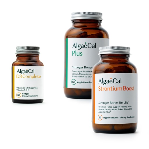 [BRSROH3ROIFWKHTV] ALGAECAL Bone Health Bundle - D3 Complete (1000 IU) + K2, Vitamin E, Vitamin A & Plant-Based Calcium Clinically Supported to Increase Bone Density