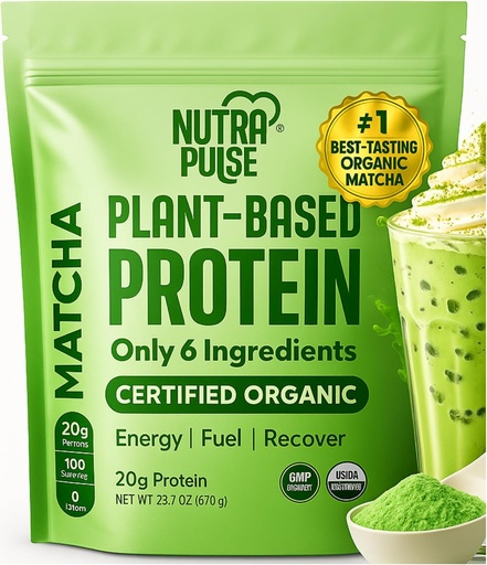 [BRSROAQZDF7R6H3O] Vegan Protein Powder – 20g Organic Plant-Based Protein – Low Carb, Gluten-Free, Soy-Free, Dairy-Free – No Sugar, No Artificial Sweeteners – Smoothie, Baking & Cooking Friendly – 1 Pack