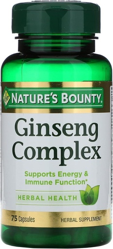 [BRSRMHY7BEOR4GY7] Nature's Bounty Ginseng Complex Plus Royal Jelly Capsules 75 ea (Pack of 6)