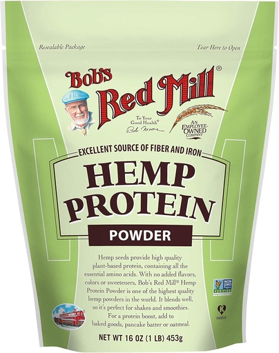[BRSW2ZT5OUHQGH33] Bob's Red Mill Resealable Hemp Protein Powder 16 Ounce (Pack of 4)