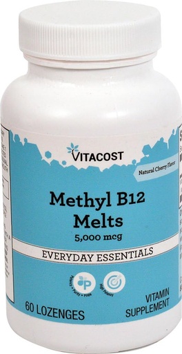 [BRSWI2TYCQFAGGTE] Vitacost Methyl B-12 Sublingual - 5000 mcg - 60 Lozenges