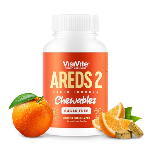 [BRSRMAQ3BUFAEHLG] VisiVite AREDS 2 Sugar-Free Eye Vitamins - Alternative to Lutein Gummies for Eyes - Lutein for Eye Health - Premium Sugar-Free Eye Vitamins - Eye Care Supplements for Adults (Chewable Tablets)