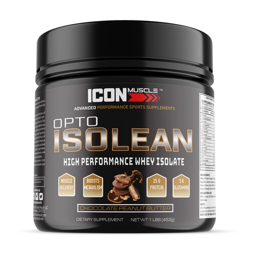 [BRSWYFATC4CGCETV] Isolean Whey Protein Isolate Powder, Vanilla, Chocolate, Strawberry, Cookies & Cream, Salted Caramel, Chocolate Mint, Chocolate Peanut Butter, 1 Pound (Chocolate Peanut Butter)